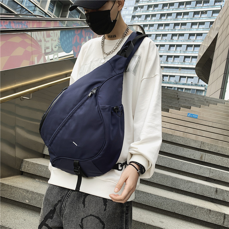 Large Capacity Men's Chest Pack Casual Hip Hop Travel Unisex Crossbody Bag High Quality Nylon Storage Shoulder Bag Tote Bag