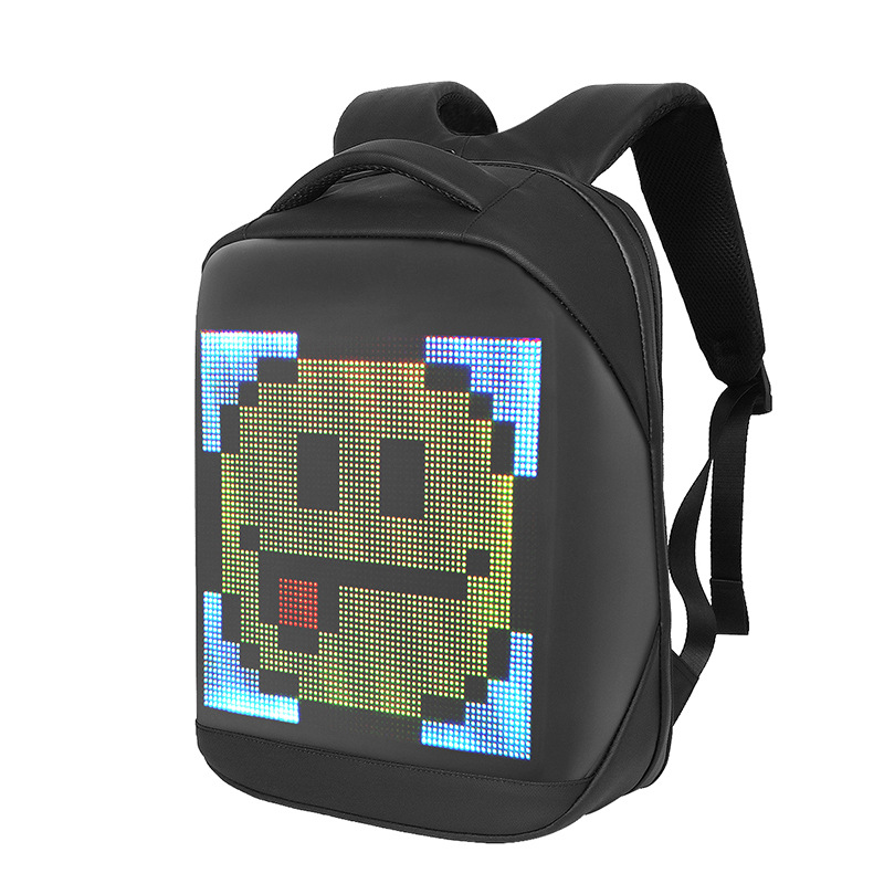 mesh pixel backpack with led backpack with screen smart back pack led mochila con led 15.6 inch laptop backpack women