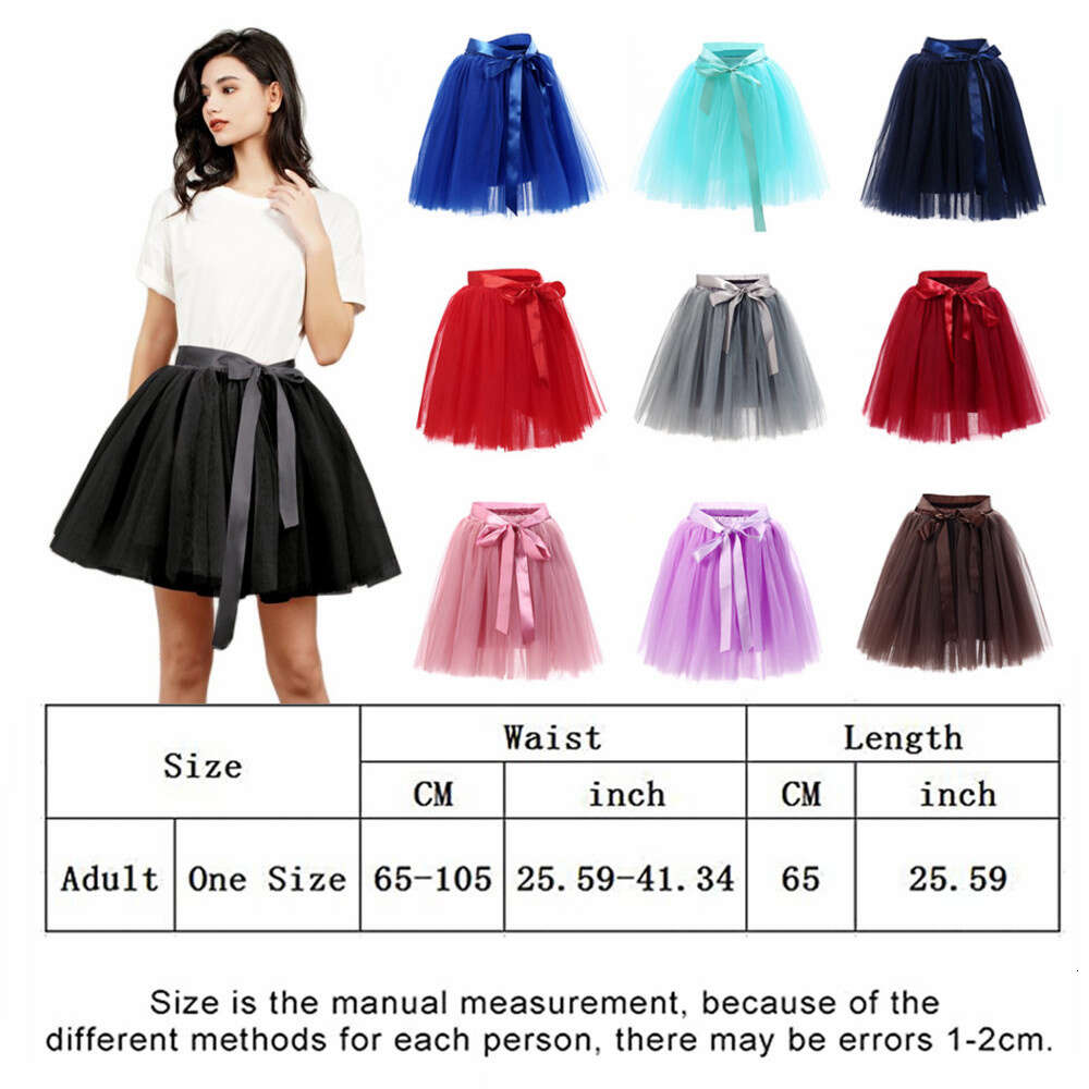 6 Layers Tulle Petticoat Tutu 50s Crinoline Mini For Women Soft Underskirt Ballet Dance Skirt tail Dress Wedding Party