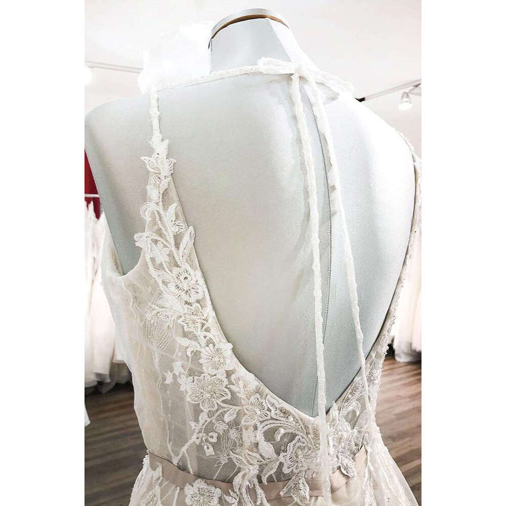 A Line Elegant Peals Wedding Dresses Appliques Embroidery Spaghetti Straps Bridal Gowns Formal Evening Vestidos De Novia