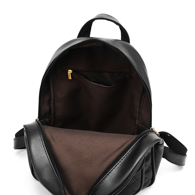 Women's Backpack 2023 Autumn and Winter New Bag European and American Style Fashion Rhomboid Bag Backpack One-Piece Generation
