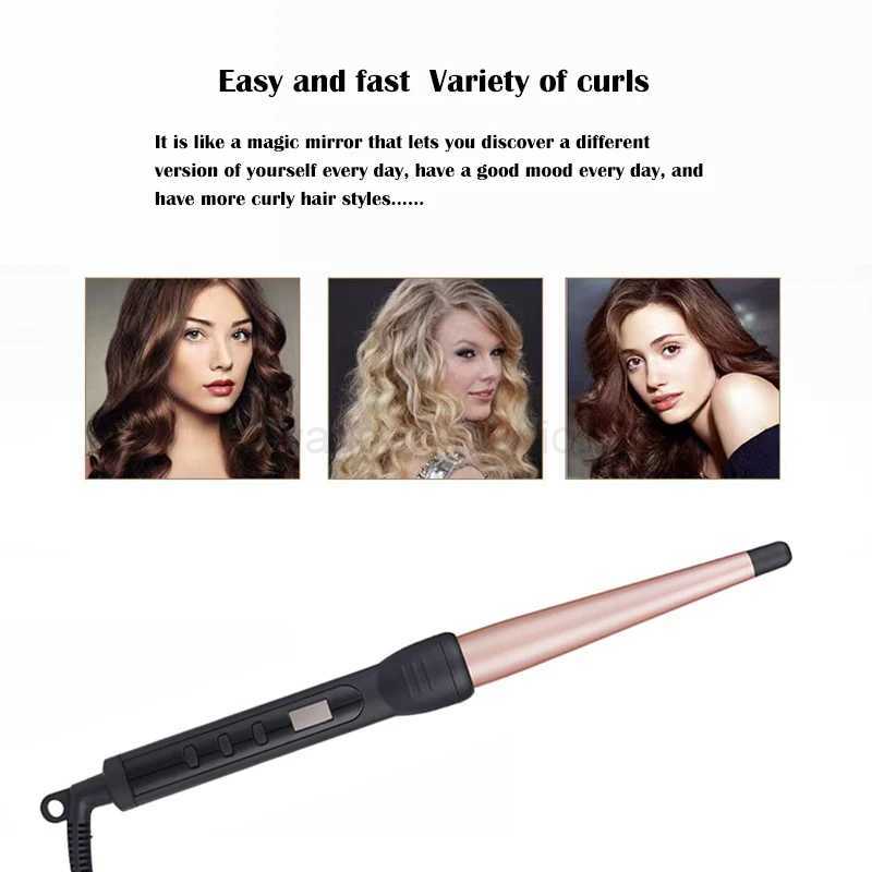 Ceramic Styling Tools professional Hair Curling Iron Hair waver Pear Flower Cone Electric Hair Curler Roller Curling WandB240719