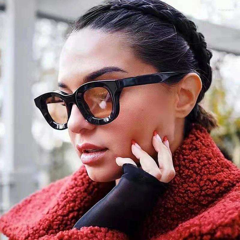 Polarized Sunglasses Oval | Trendy Small Square 2024 Yellow Lens 4