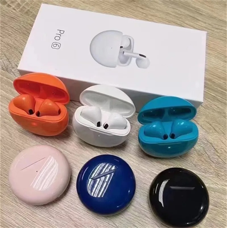 Pro 6 TWS Wireless Headphones with Mic Fone Bluetooth In Ear Earphones Sport Earbuds Pro6 Headset for IPhone Xiaomi Mobile Smart Phone