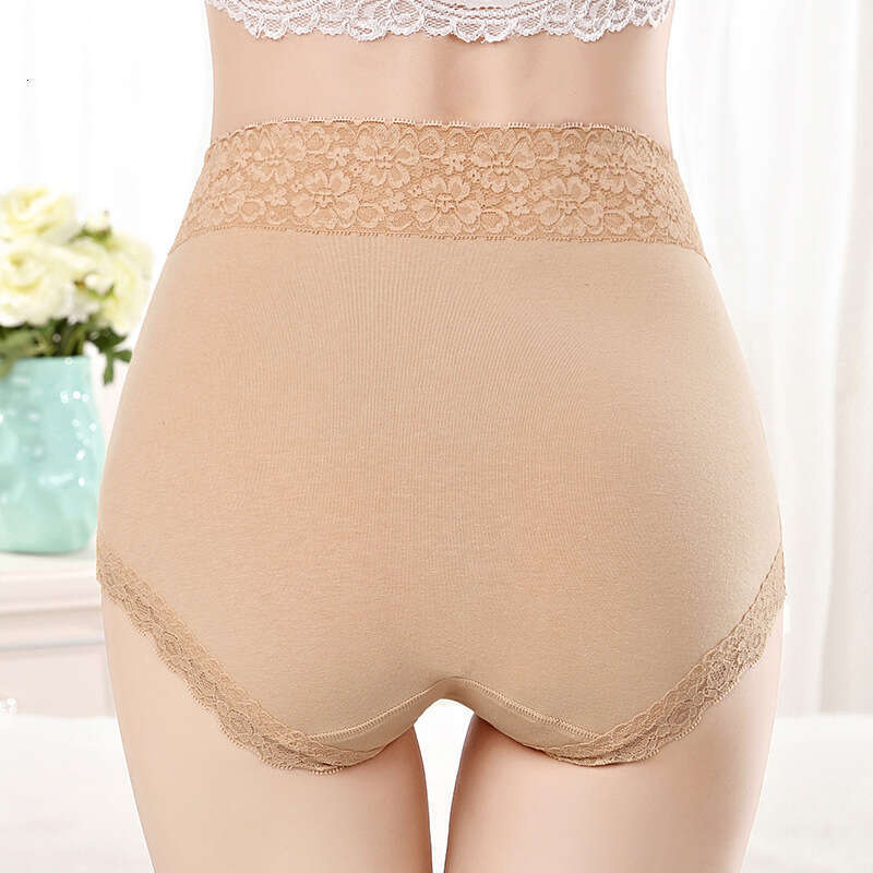 Pure High Waisted Lace Seamless Triangle Pants Pure Cotton Women's Underwear Headband Calzoncillos Underwear Women Panties Lingerie Women Underwe
