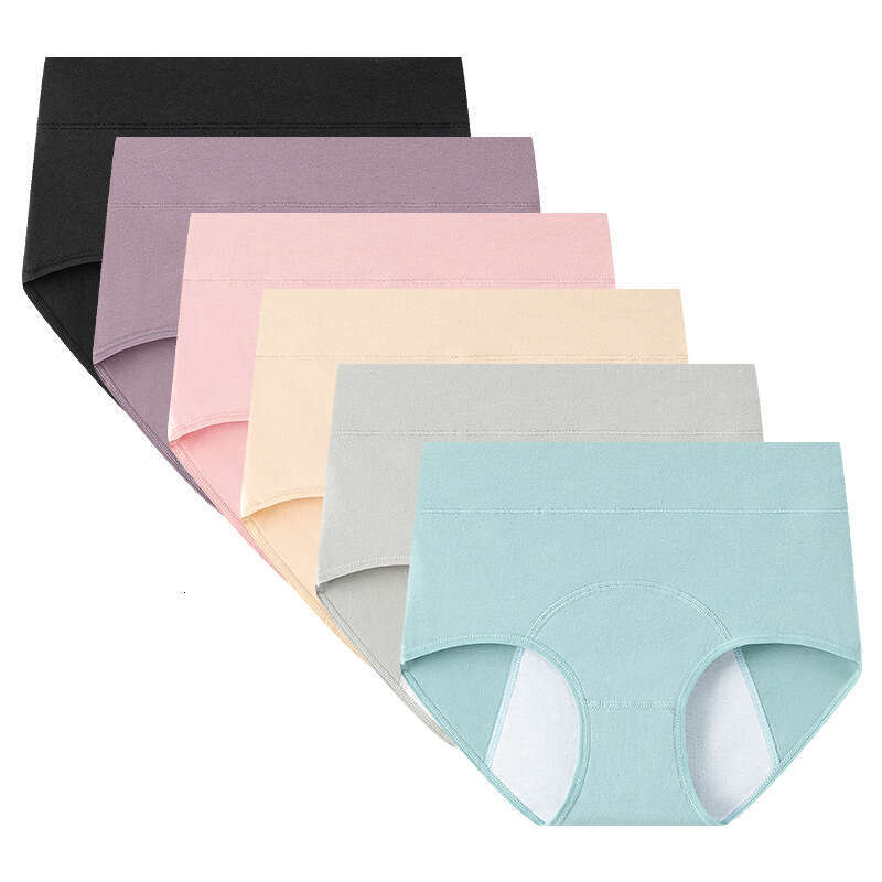 High Waisted Pure Cotton for Women, Menstrual Underwear, Plus Size, Front and Back Leak Proof Physiological Underwear Women Underwear Lingerie Panties