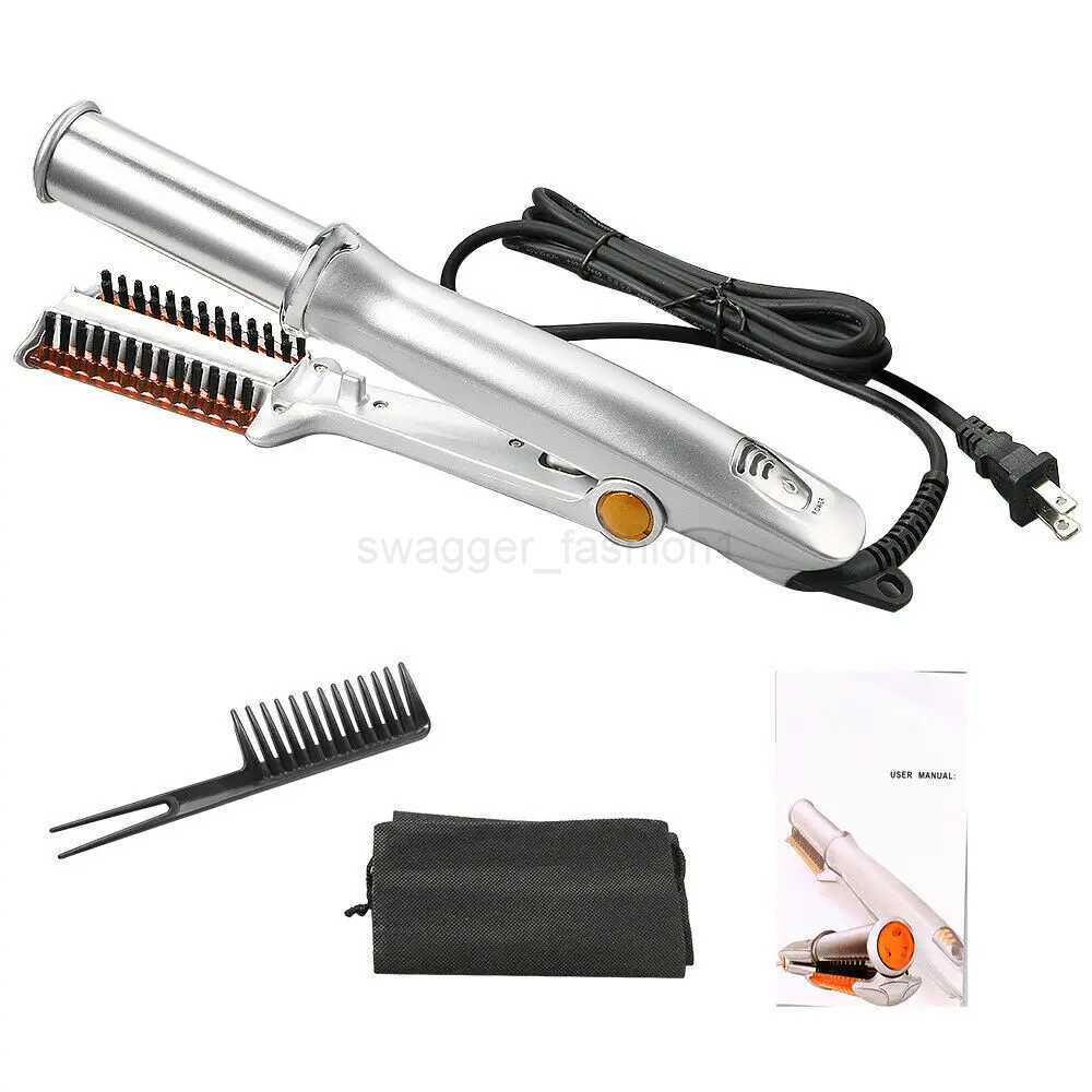 Hair Curling Iron Max 2-Way Rotating Hair Curler 2 In 1 Hair Curler Straightener Brush Smoothing Hair Iron Electric HairbrushB240719B240720