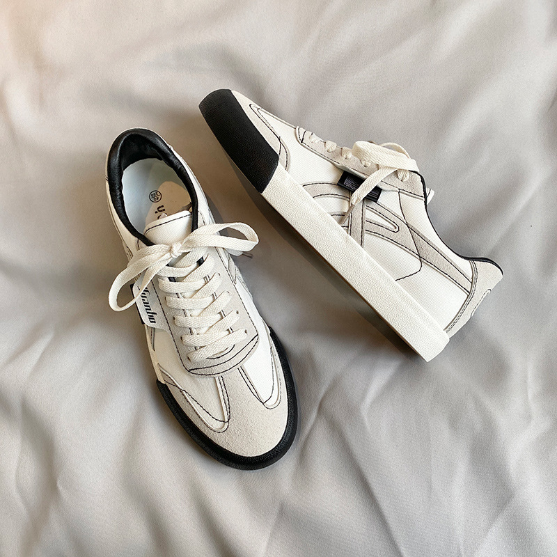Men's Canvas Shoes: Quality 2024 Korean Style Fashion Hot Sneakers (White)