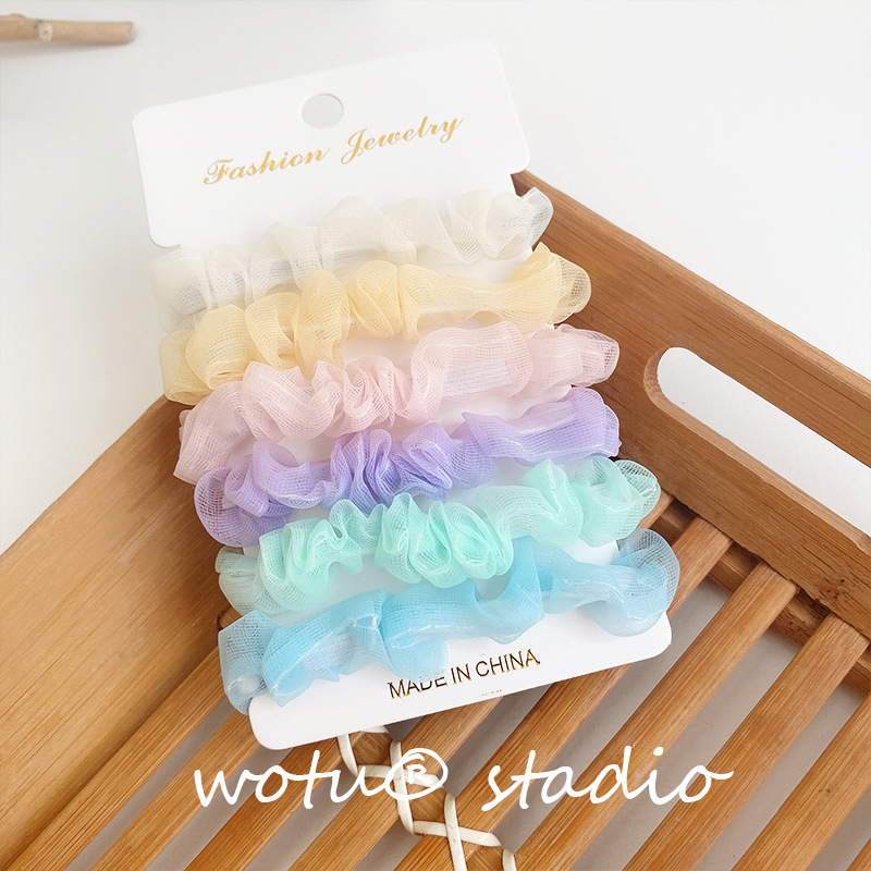 New woman Scrunchie Hairbands Hair Tie Women for Hair Accessories Satin Scrunchies Stretch Ponytail Holders Handmade Gift Heandband