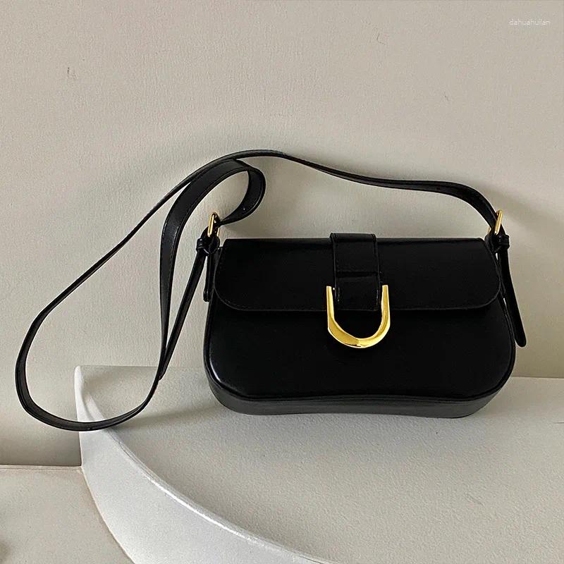 Free Shipping Shoulder Bags PU Leather Women's Bag Fashion Vintage Bury Glossy Premium Street Trend Underarm Handbag Crossbody Designer Bag Luxur