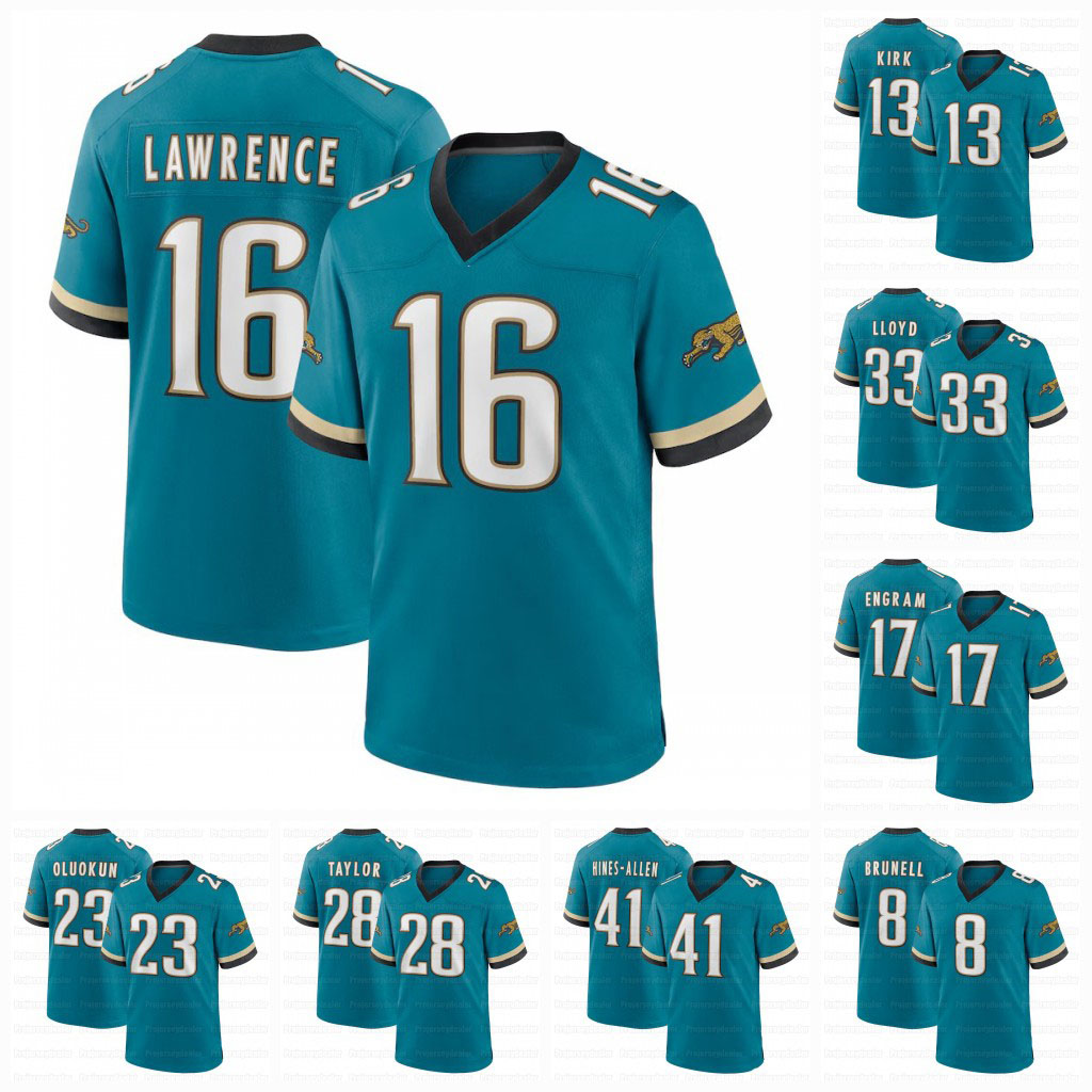 Gabe Davis Ridley Jaguars 1990s Throwback Football Jersey Trevor Lawrence Jacksonville Travis Etienne Jr Josh Allen Kirk Travon Walker Lloyd Jones Jenkins