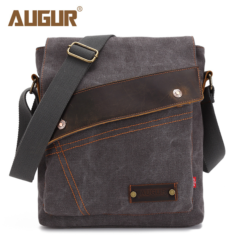 AUGUR 2024 Canvas Crossbody Bag Men Military Army Vintage Messenger Bags Large Shoulder Bag Casual Travel Bags