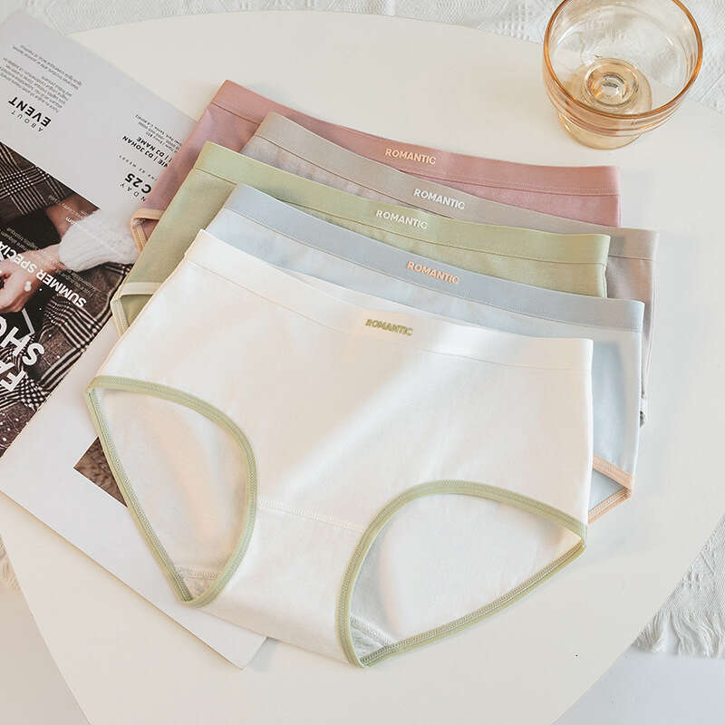 Independent Packaging 5A Antibacterial Pure Mid Waist Contrasting Women's Simple Underwear Cotton Women Women Underwear Lingerie Calecon Calzonci