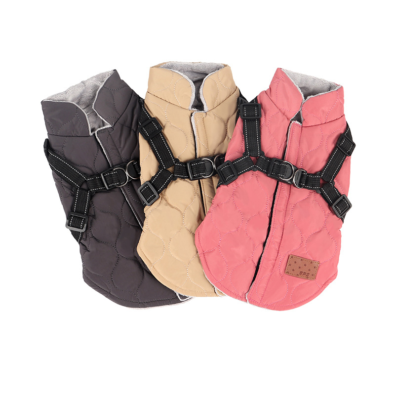 Warm for Small Windproof Winter Pet Dog Coat Jacket Padded Clothes Puppy Outfit Vest Yorkie Chihuahua Harnes Free shipping