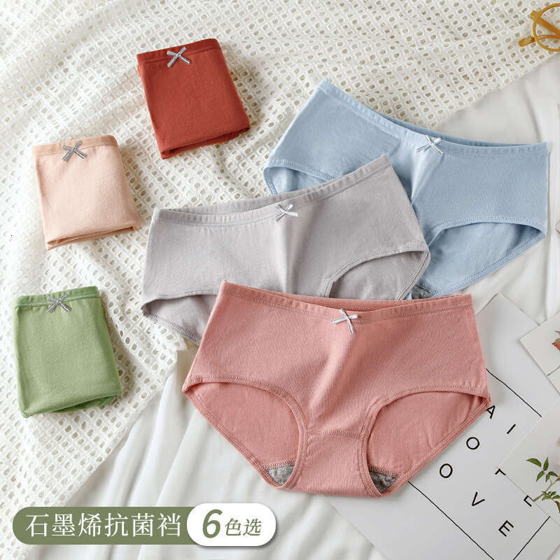 New Solid Color Pure Cotton Simple Triangle Pants Cute Bow Mid Waist Underwear Lingerie Underwears Woman Women Underwear Underwear Women Calzoncillos 