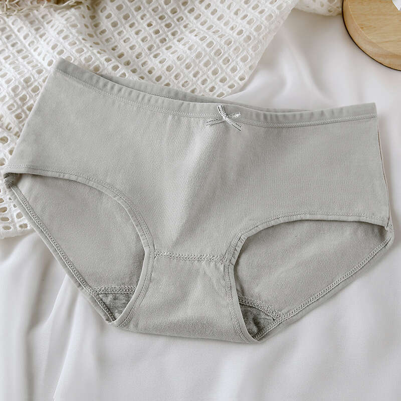 New Solid Color Pure Cotton Simple Triangle Pants Cute Bow Mid Waist Underwear Lingerie Underwears Woman Women Underwear Underwear Women Calzoncillos 