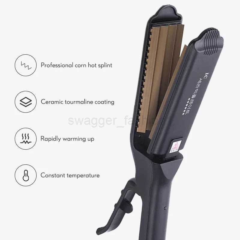 Ceramic Crimper Iron For Fluffy Hairstyle Curling Iron Corrugation Plate Crimper Hair Irons Anti Static Hair Crimping IronB240719