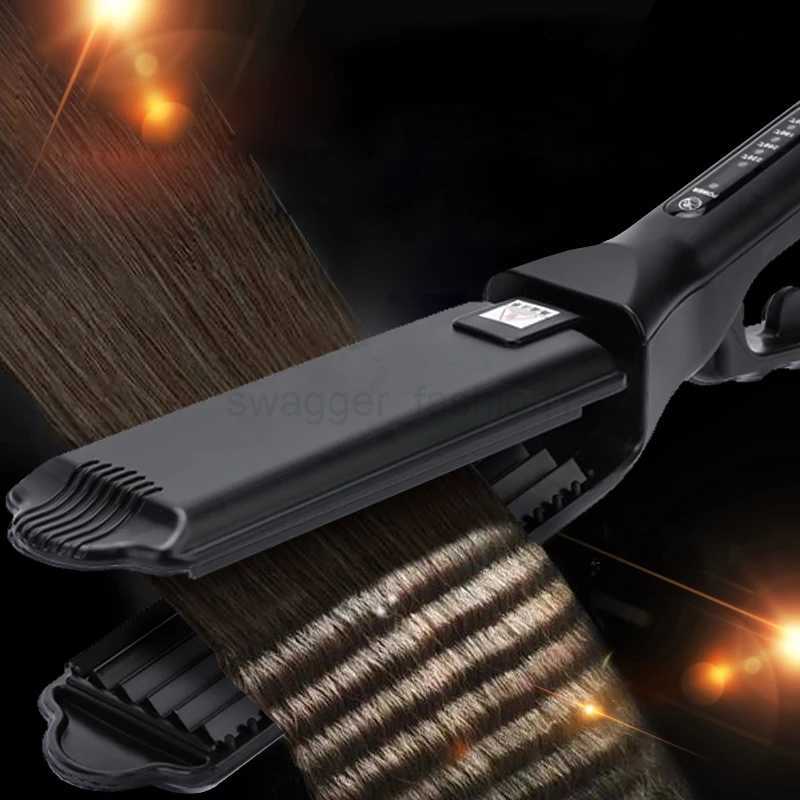 Professional Hair Curler Comb Curling Iron Wand Ceramic Corrugated Wave Corn Irons Wave Curler Iron Corrugation Plate ClipB240719