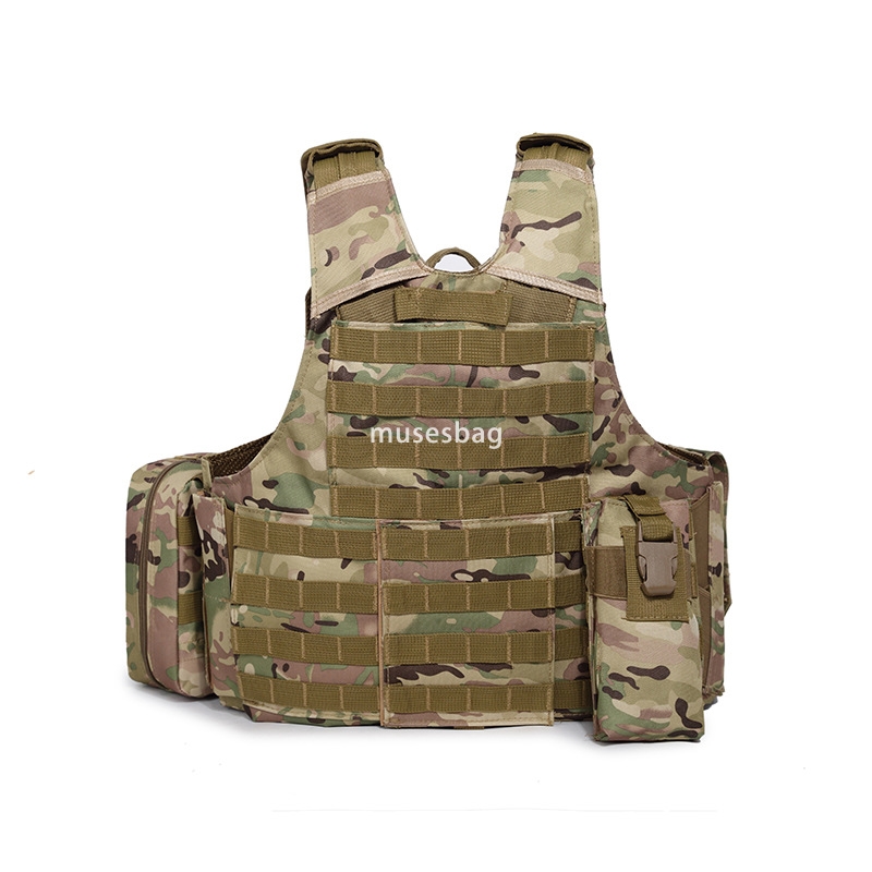 New shooting sports outdoor ghost tactical vest eight piece set camouflage vest as training uniform CS field equipment