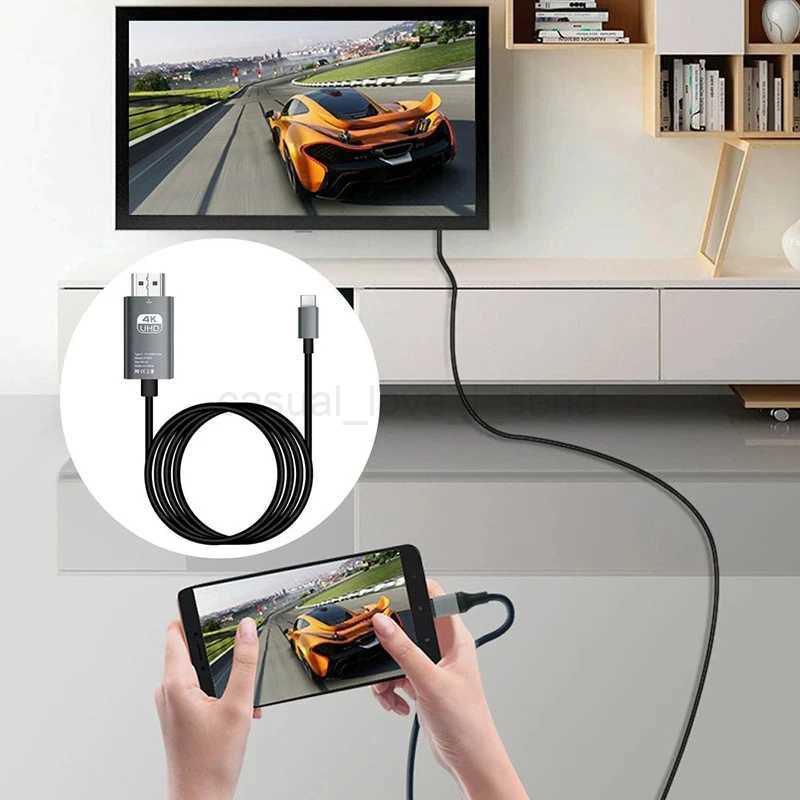 USB C to HDMI Adapter 4K 60Hz Type C Cable HDTV Converter Cable for iPhone 15 TV Converter MacBook Air iPad Samsung LaptopCL240719