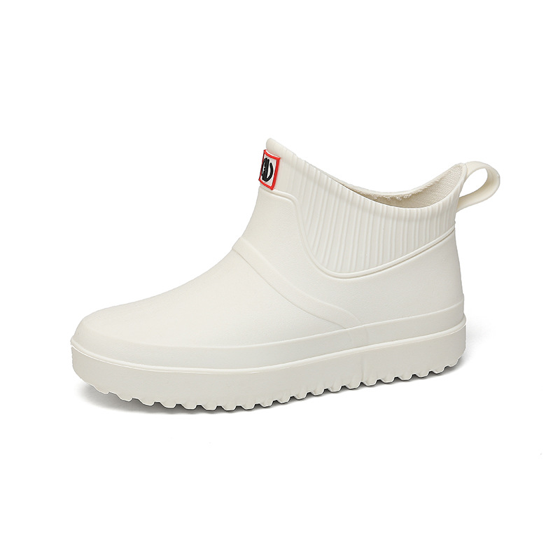 Rubber Shoes Women Waterproof Rain Boots Trend Ankle Galoshes Woman Casual Flats Working Couples Rainshoes Botas De Lluvia