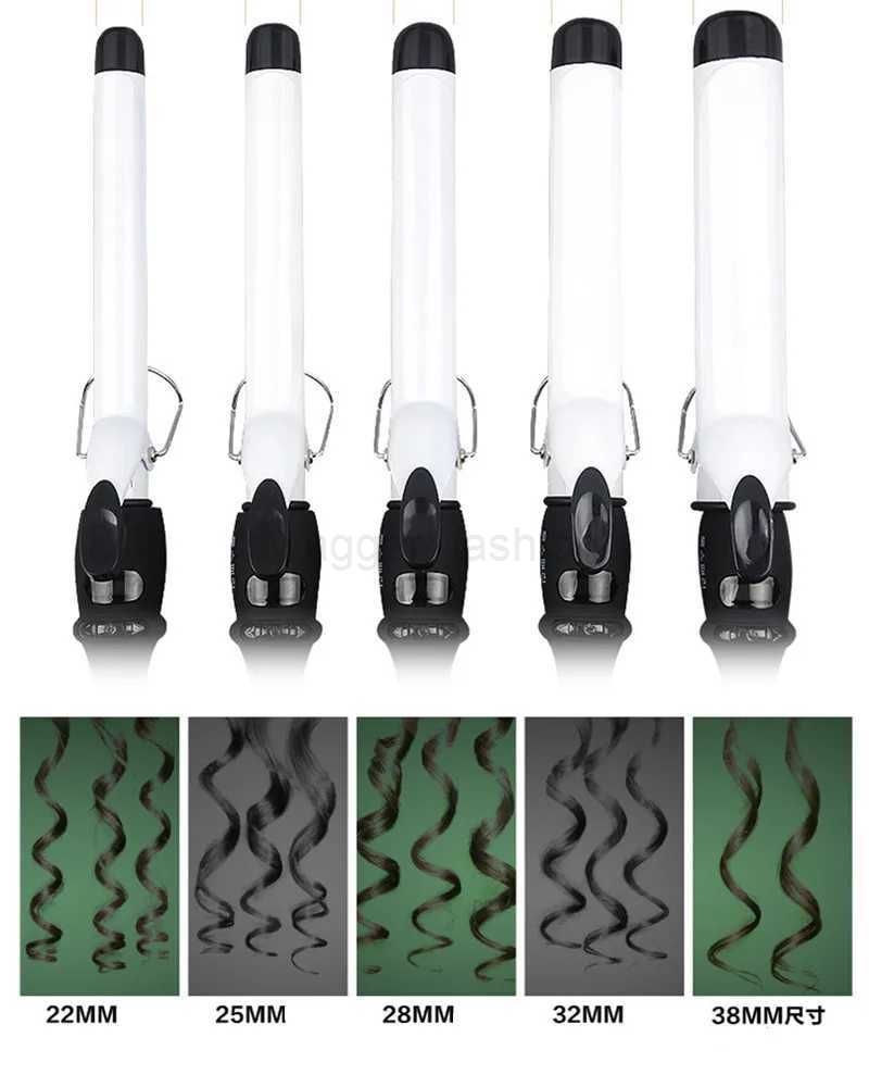 32mm 38mm Ceramic Hair Curler LED Digital Temperature Display Curling Iron Roller Curls Big Waver Professional Styling Tool 2#B240719