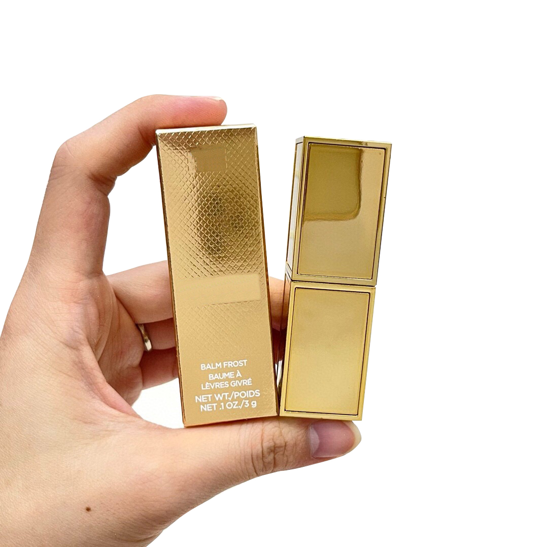 Brand Gold Tube Pink Glitter Lipstick 24k Sunlit Lip Balm Sexy Lip Makeup Long Lasting Moisturizing Shimmer Lipsticks Cosmetic