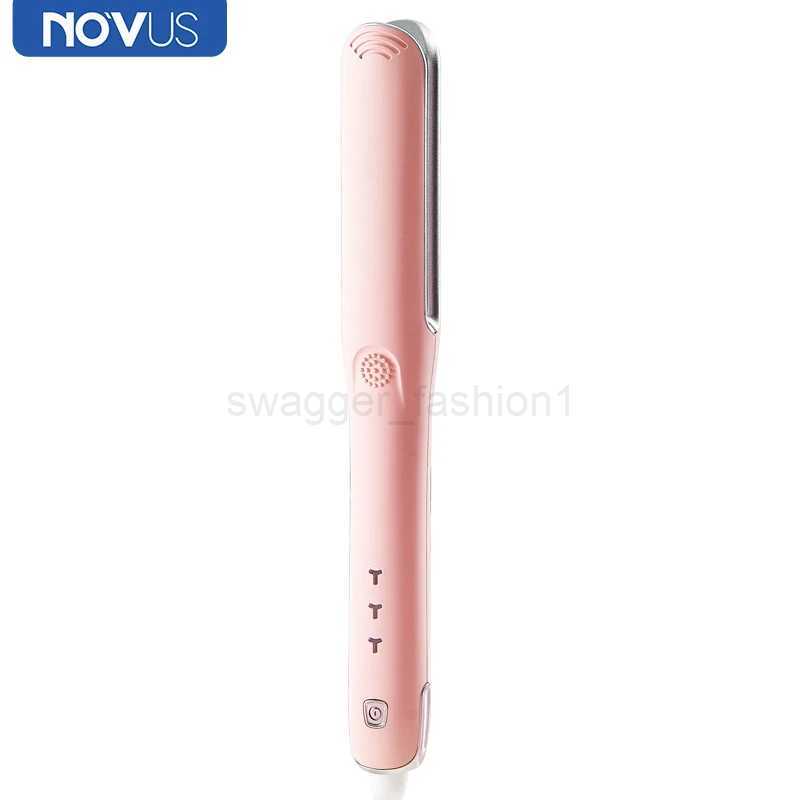NOVUS New 2 in 1 Hair Straightener and Curler with 3D Ceramic Plates Essential Oils Portable Curling Iron Hair Styling ToolB240719