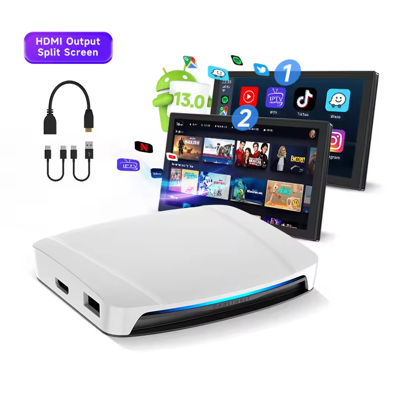 Carlinkit TBOX UHD android 13 carplay ai box with HD port QCM660 4G SIM CARD WIFI BT wireless carplay adapter Car android APP youtube netflix google e