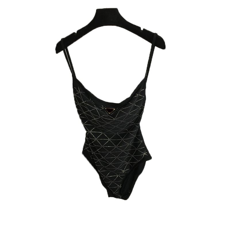 Full Diamond Swimsuit Classic Sling Bodysuit Sexy Backless Swimwear Vacation Personality Charm Bathing Suit One Piece Swim Wear