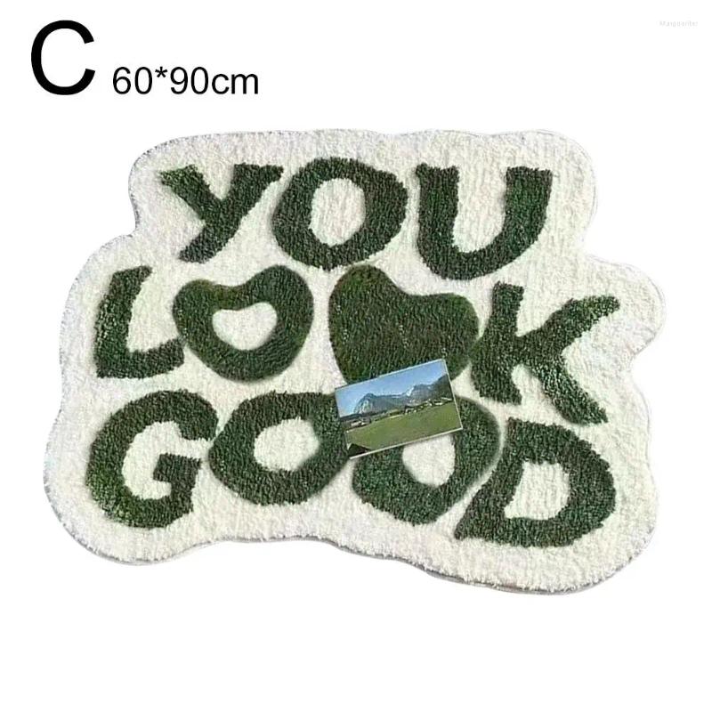 20 new Carpets Flocking You Look Good Rug Custom Handmade Living Room All-season Universal Household Absorbent Anti-slip Dirt-resistant H260226