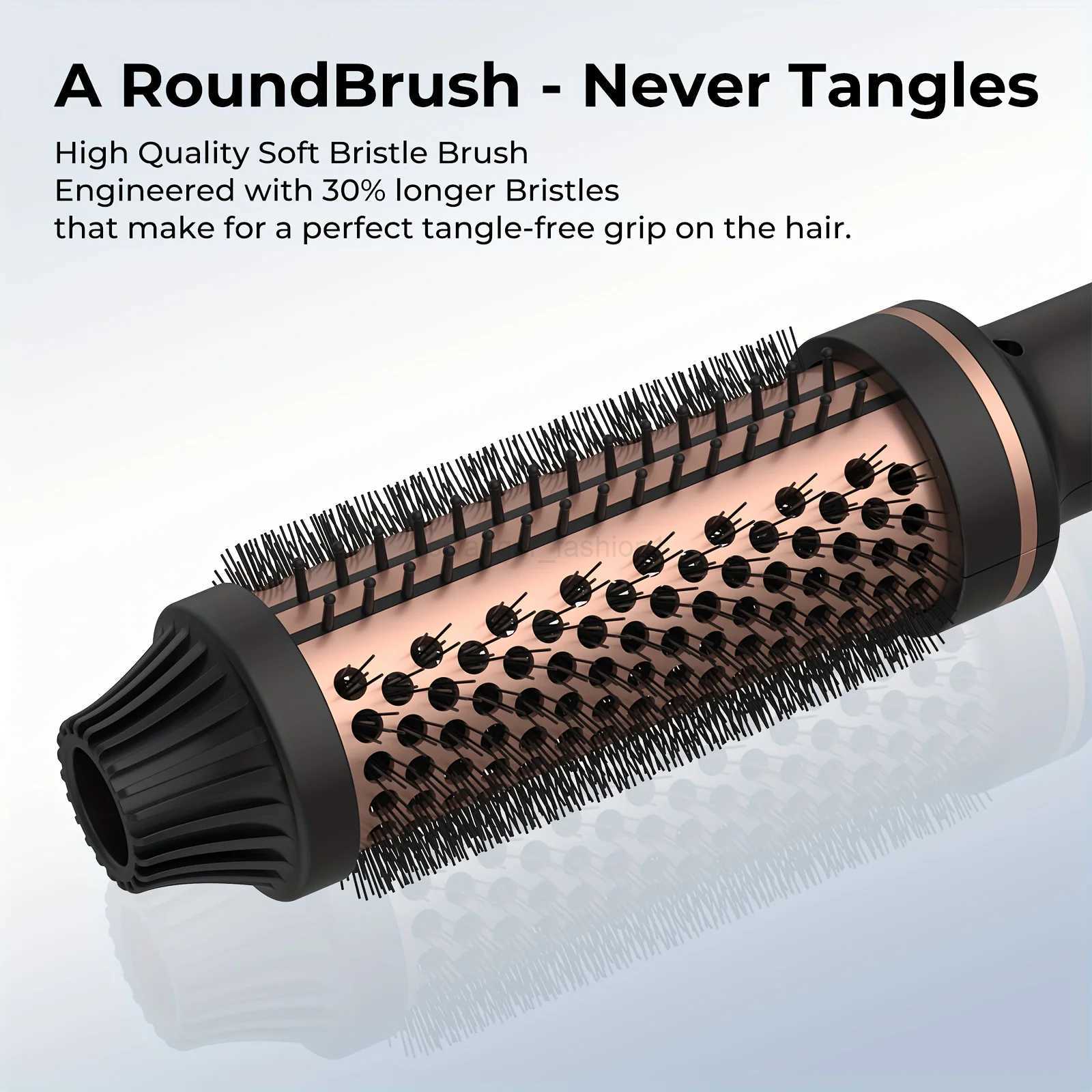 3 In 1 Ionic Hair Curler Straightener Professional Curling Iron Heated Hair Styling Brush Anti-Scald Thermal Brush Curl WandB240719