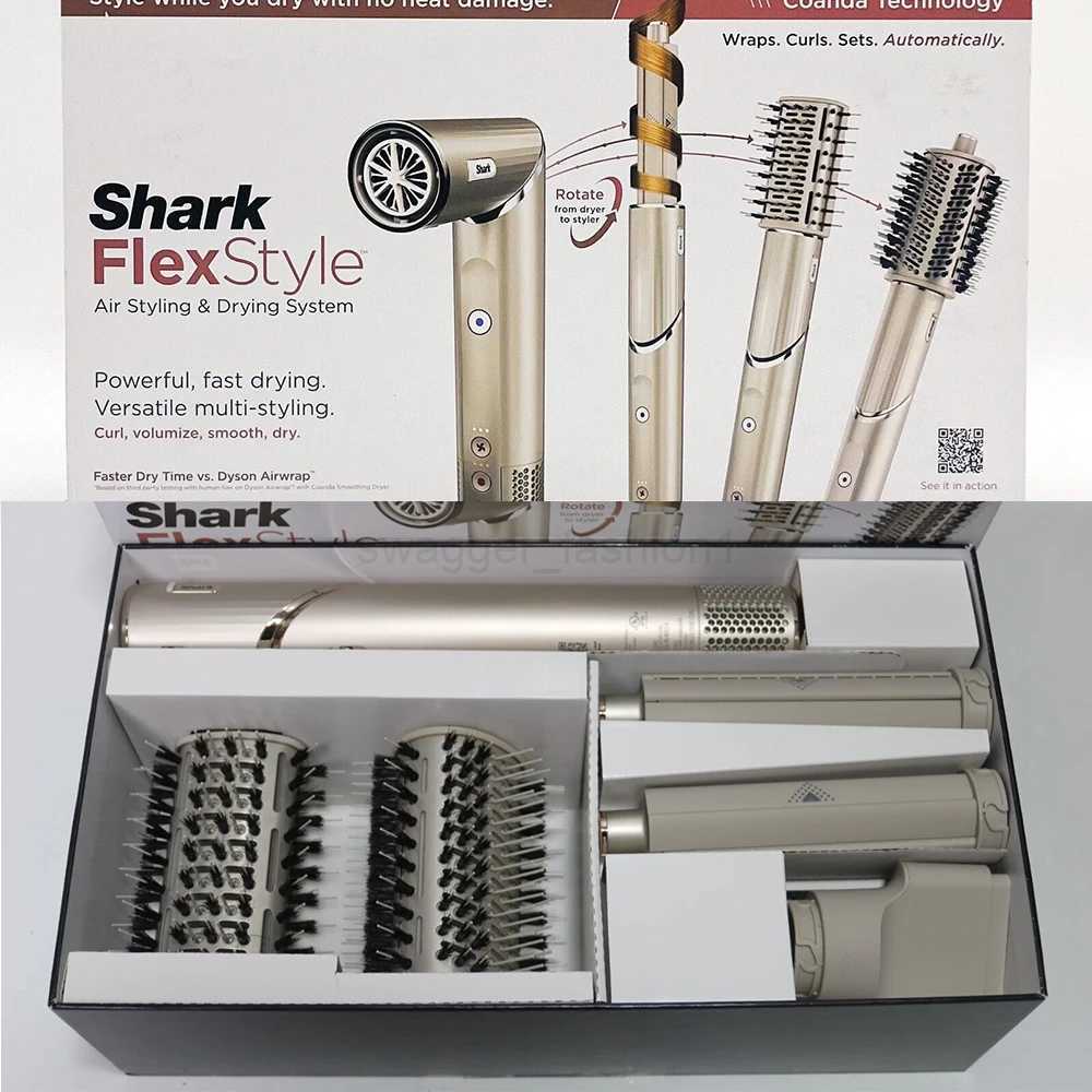 Shark HD430 FlexStyle Negative Ion Hair Dryer AirwrapPowerful Hair Dryer Brush Multi-Styler with Auto-Wrap CurlersB240719