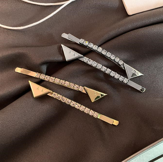 Luxury Hairclip Girls Women Designer Crystal Rhinestone Hair Clips Barrettes Top Quality Letter hair pins Gold Silver Hairpin Hairclips Hair Accessories Jewelry