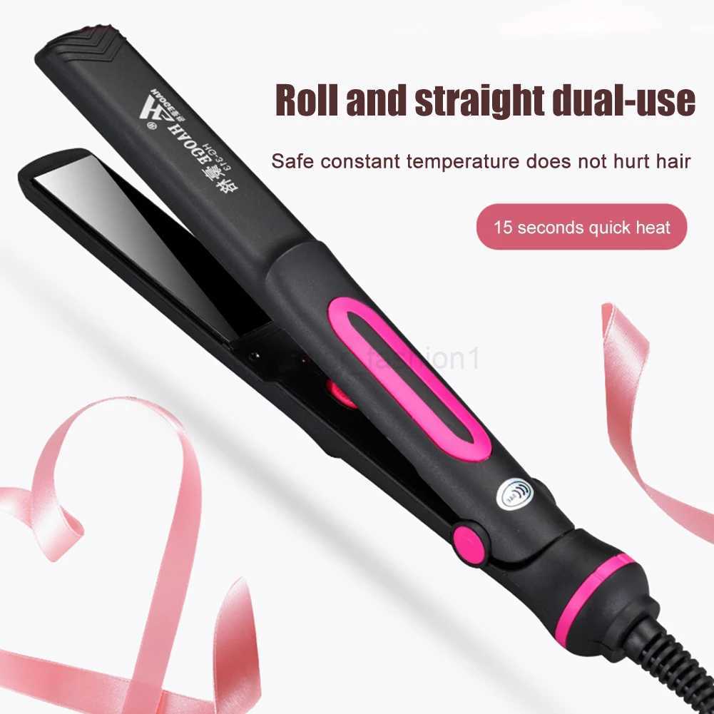 2 In 1 Portable Curling Iron Dual-Purpose Straight-Rolled Splint Scald-Proof Professional Hair Waver 220V for Student DormitoryB240719