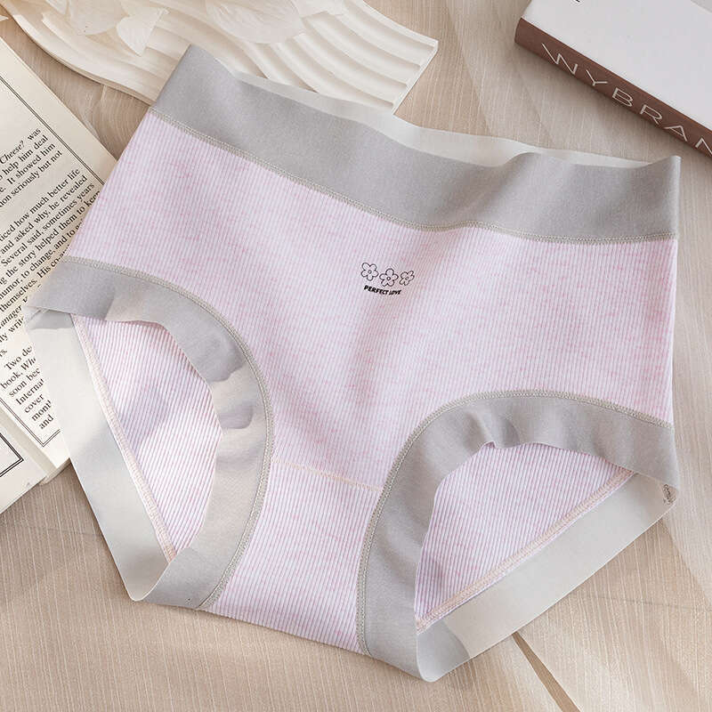 Mid Waist Colored Printed 5A Antibacterial Full Cotton Crotch Women's Triangle Pants Breathable Seamless Underwear for Women Underwears Woman Lin