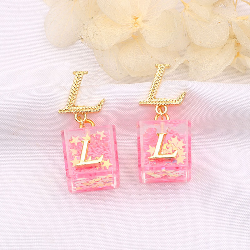 4 Colors 18K Gold Plated Designer Earrings Ear Stud Designers Brand Geometry Letters Women Earring Wedding Party Jewerlry Classic Style ER0381-ER0384