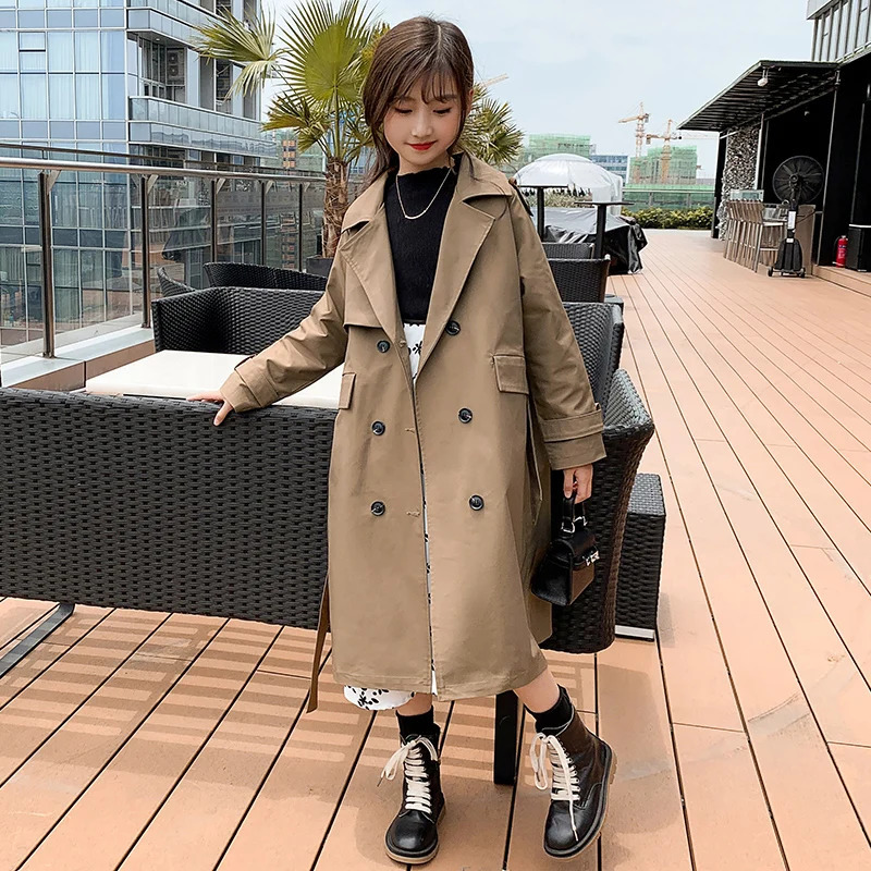 Childrens Birthday Gift Girls Sweatshirt Spring and Autumn Long Girls Coat Windproof Jacket 4-14 Years Old 240711