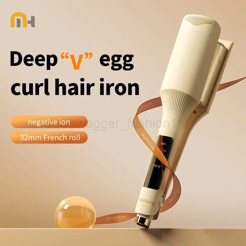 New 32mm Wavy Hair Curlers Curling Iron Wave Volumizing Egg Roll Head Waver Wavy Styler Wand Hair Styling AppliancesB240719