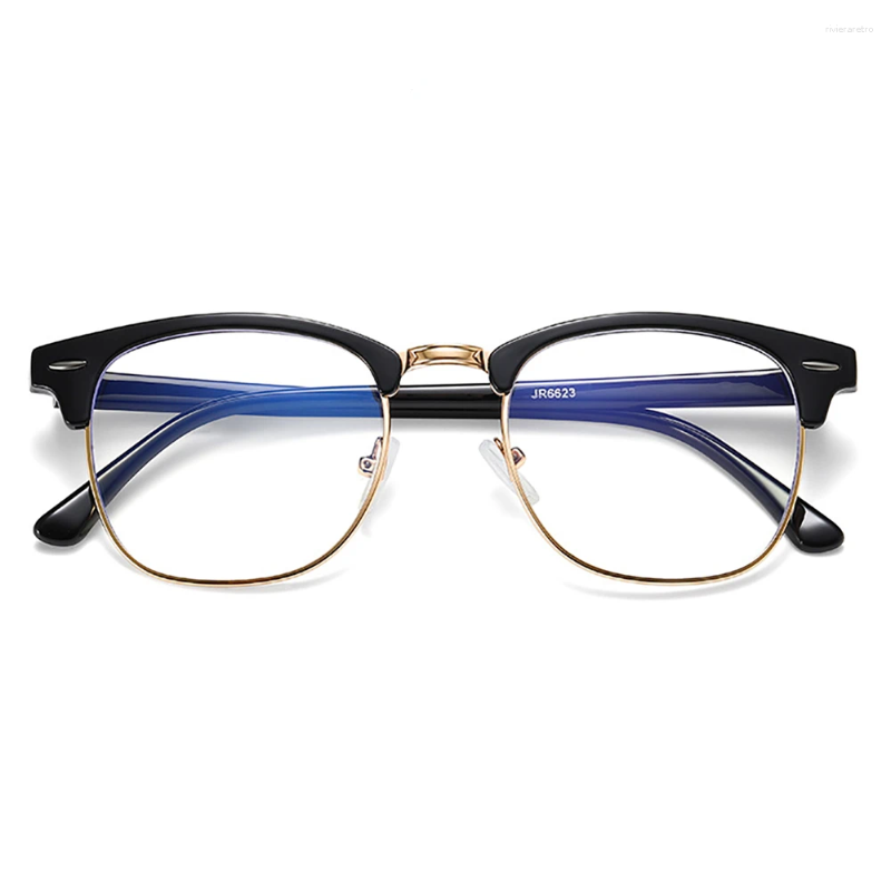 Sunglasses Classic Semi Rimless Anti Blue Light Blocking Glasses Men Square Ray Filter Eyeglasses Frames Computer Women Goggles