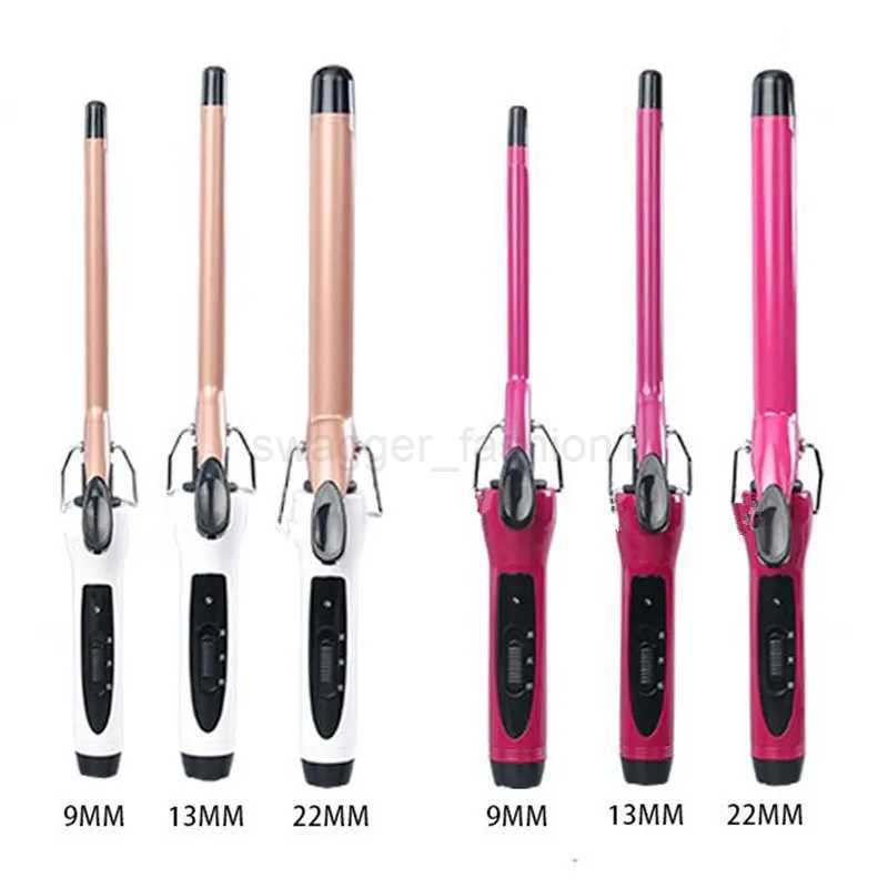 1PC 9mm 22mm Professional Electric Hair Curler Curling Iron Hair Waver Pear Flower Cone Ceramic Curling Wand Hair Styling Tool 2B240719