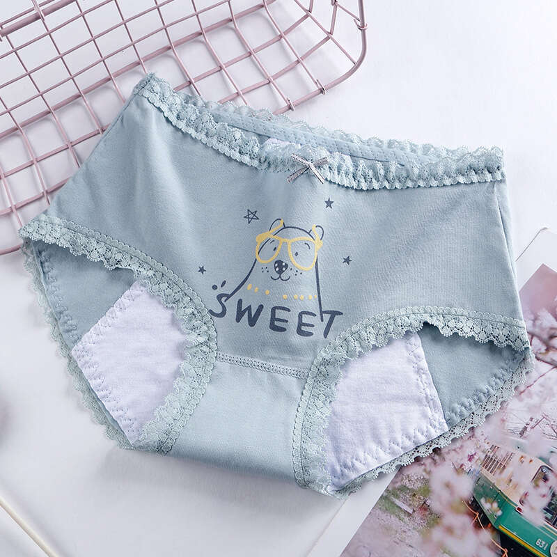 Pure Women's Underwear, Pure Cotton Menstrual Physiological Pants, Lace Border Leak Proof Aunt Pants Underwear Women Women Underwear Calecon Pant