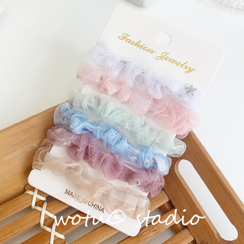 New woman Scrunchie Hairbands Hair Tie Women for Hair Accessories Satin Scrunchies Stretch Ponytail Holders Handmade Gift Heandband