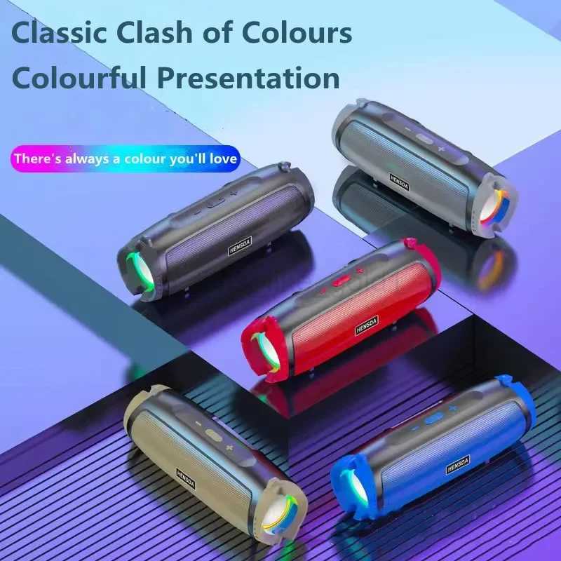 200W High Power Bluetooth Speaker Wireless Soundbox Outdoor Portable Subwoofer Waterproof PC Column Music Player with FM TF CardM240719