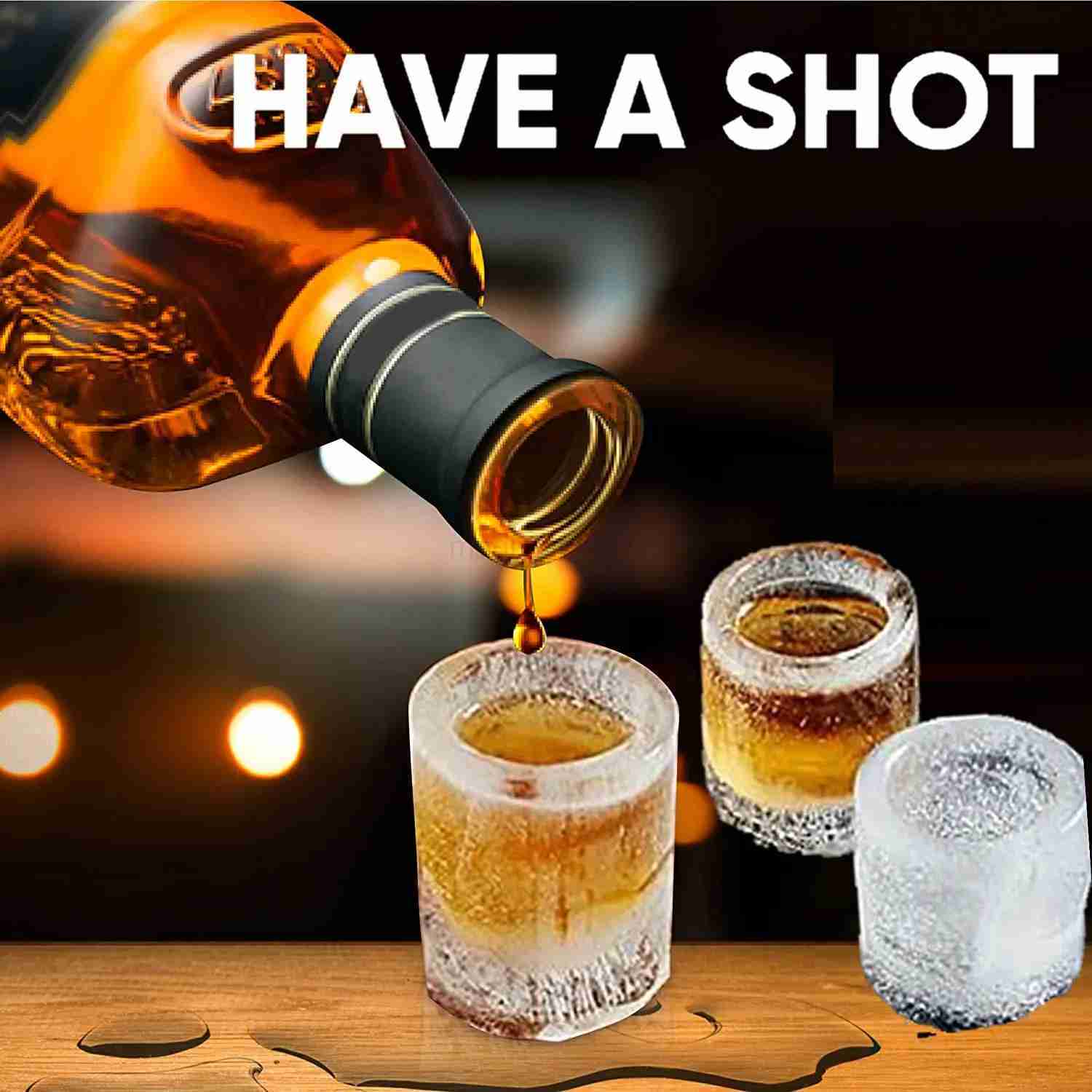 Creative 4 Grids Ice Cube Tray Mold Cup Mould Makes Shot Glass Ice Mould Novelty Gifts Ice Tray Summer Drinking Kitchen ToolM240719