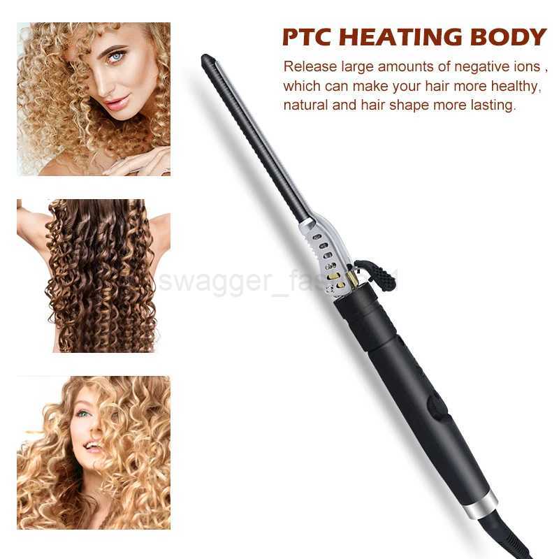 Mens boy Hair Curler Ceramic Hair Curling Wand Small Hair Deep Curly Hair Curlers Rollers Iron Rotating 360 DegreeB240719