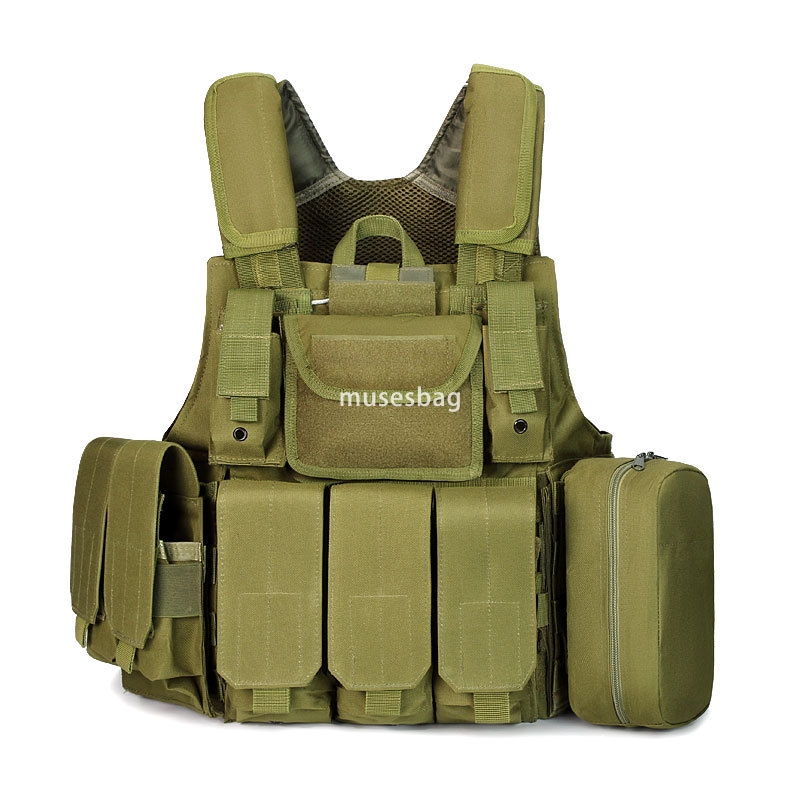 New shooting sports outdoor ghost tactical vest eight piece set camouflage vest as training uniform CS field equipment