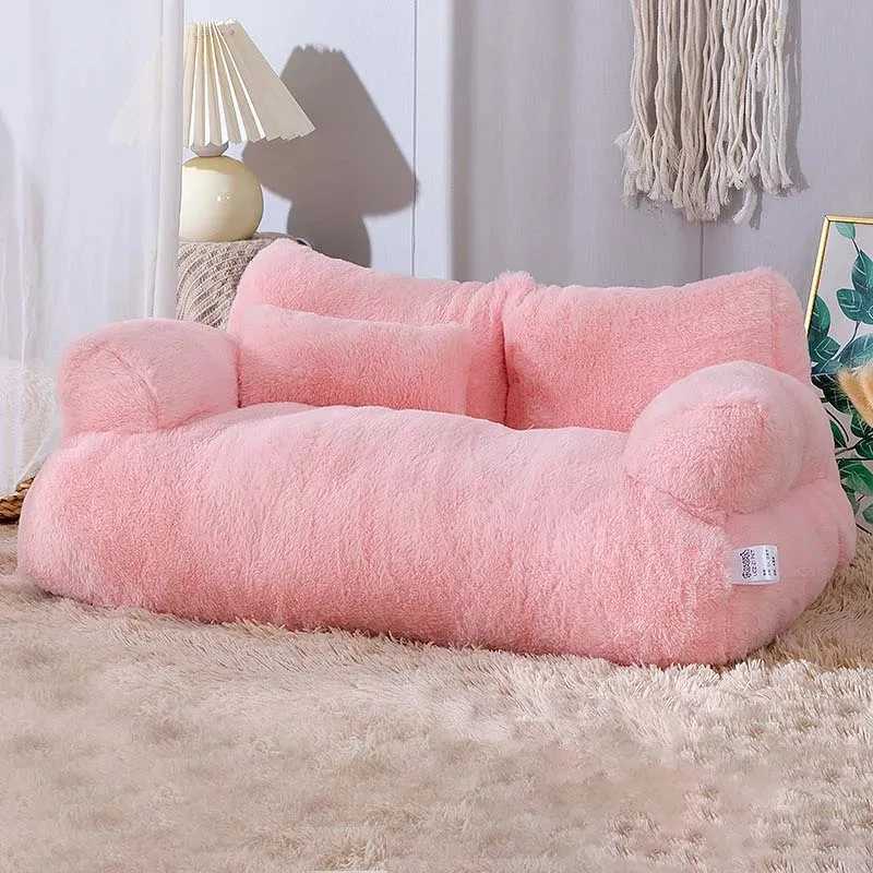Luxury Cat Bed Sofa Winter Warm Cat Nest Pet Bed for Small Medium Dogs Cats Comfortable Plush Puppy Bed Pet Supplies X250412