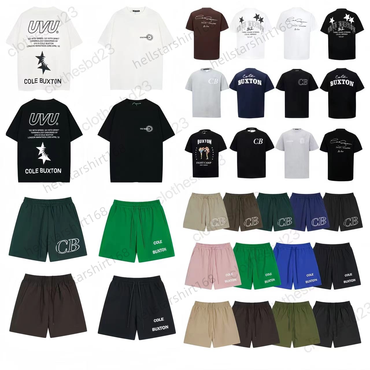 designer Cole t shirts shorts for men shorts women Green Gray White Black T Shirt Men Women High Quality Classic Slogan Print Top Tee With Tag good quality US size S-XL