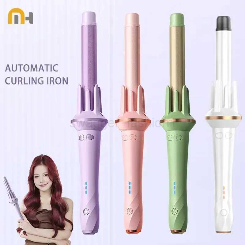 MinHuang 28/32mm Automatic Hair Curler Large Wave Curling Iron Tongs Temperature Adjustable Anion Fast Heating Styling CurlersB240719